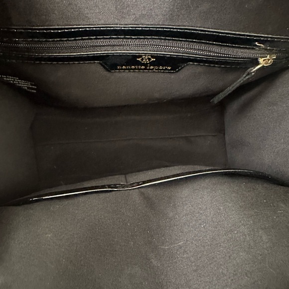 Nanette Lepore Black Vegan Patent Leather Tote - Picture 4 of 4